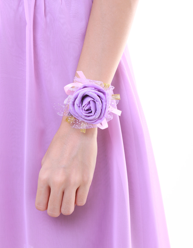 Blossom Bridesmaid Corsage in Violet